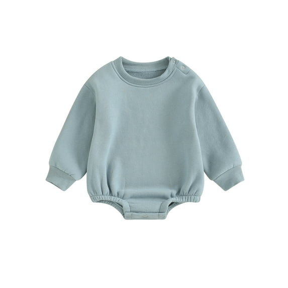 Wassery Baby Boys Girls Fall Romper Clothes Infant Boys Girls Long Sleeve Solid Color Bodysuits 3M 6M 9M 12M 18M Newborn Boys Girls Autumn Clothing