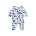 thumbnail image 1 of Wassery Baby Boys Girls Footies Rompers Newborn Halloween Jumpsuit Long Sleeve Dinosaur Print Long Sleeve Zipper Bodysuits 3 6 12 18 Months Infant Cute Fall Clothes, 1 of 8