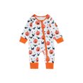 thumbnail image 1 of Wassery Baby Boys Girls Halloween Jumpsuit Newborn Girl Footed Romper Long Sleeve Pumpkin Print Zipped Bodysuits 3M 6M 12M 18M Infant Fall Clothes, 1 of 8