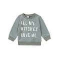thumbnail image 1 of Wassery Baby Boys Girls Jumpsuits 6M 12M 18M 24M 3T 4T 5T Toddler Boys Autumn Sweatshirts Gray Long Sleeve Letter Print Pullover Crew Neck Tops 0-5Y, 1 of 9