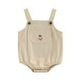 thumbnail image 1 of Wassery Baby Boys Girls Jumpsuits Embroidery Sleeveless Summer Bodysuits Overalls with Pocket for Girls Boys Infant Summer Casual Romper 0-18M, 1 of 9