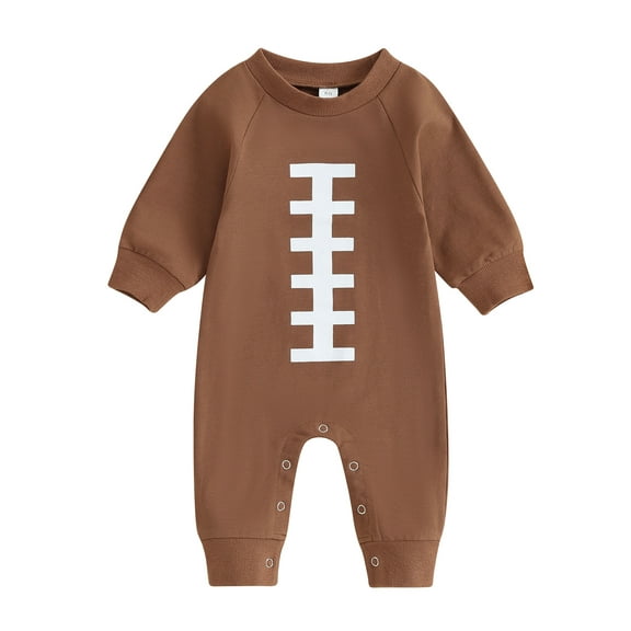 Wassery Baby Boys Girls One Piece Rompers 3M 6M 12M Newborn Rugby Print Long Sleeve Jumpsuit Pants Newborn Fall Cute Clothes for Boys Girls