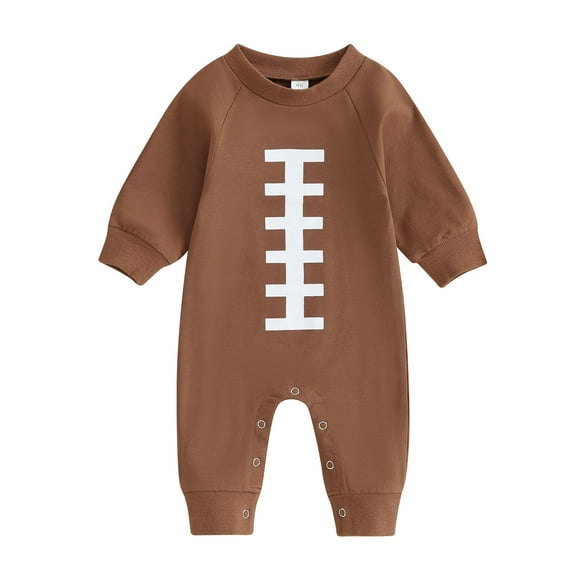 Wassery Baby Boys Girls One Piece Rompers 3M 6M 12M Newborn Rugby Print Long Sleeve Jumpsuit Pants Newborn Fall Cute Clothes for Boys Girls