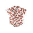thumbnail image 1 of Wassery Baby Boys Romper Tops Western Style Cow Print Short Sleeve Lapel Jumpsuits Infant Summer Casual Bodysuits 3-18M, 1 of 8