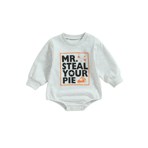 Wassery Baby Girl Boys Fall Romper Long Sleeve Round Neck Letter Print One-Piece Bodysuit 3 6 12 18 24 Months Infant Autumn Jumpsuit Playsuits