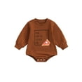 thumbnail image 1 of Wassery Baby Girl Boys Fall Romper Long Sleeve Round Neck Letter Print One-Piece Bodysuit 3 6 12 18 24 Months Infant Autumn Jumpsuit Playsuits, 1 of 9
