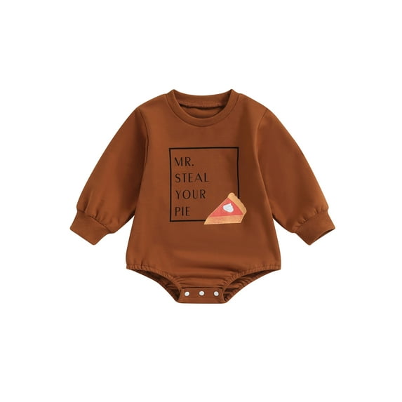 Wassery Baby Girl Boys Fall Romper Long Sleeve Round Neck Letter Print One-Piece Bodysuit 3 6 12 18 24 Months Infant Autumn Jumpsuit Playsuits