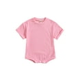 thumbnail image 1 of Wassery Baby Girls Boys Clothes 3M 6M 12M 18M Newborn Boy Girl Casual Jumpsuit Short Sleeve Romper Solid Color Crewneck Playsuit Infant Summer Outfits, 1 of 8
