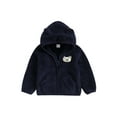 thumbnail image 1 of Wassery Baby Girls Boys Fleece Jacket Infant Winter Warm Outerwear Newborn Long Sleeve Bear Zipper Hooded Coat 6M-24M, 1 of 8