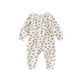 thumbnail image 1 of Wassery Baby Girls Boys Jumpsuit Long Sleeve Crew Neck Bear Print Zipper Closure Romper 3M 6M 9M 12M Infant Cute One Piece Clothes, 1 of 8