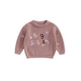 thumbnail image 1 of Wassery Baby Girls Boys Sweater Long Sleeve Crew Neck Letters Print Knitted Sweater Newborn Warm Knit Pullover Sweater Infant Fall Winter Clothes 6M-24M, 1 of 8