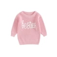 thumbnail image 1 of Wassery Baby Girls Boys Sweater Long Sleeve Crew Neck Letters Print Knitted Sweater 3M 6M 9M 12M 18M 24M Newborn Warm Knit Pullover Sweater Fall Winter Clothes for Infant Girls Boys, 1 of 9