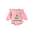 Wassery Baby Girls Christmas Romper Infant Girls Long Sleeve Christmas