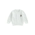 thumbnail image 1 of Wassery Baby Girls Knitted Cardigan 3M 6M 12M 2T 3T Toddler Spring Autumn Sweater Coat Long Sleeve Bear Print Crochet Jacket Winter Warm Outwear, 1 of 8