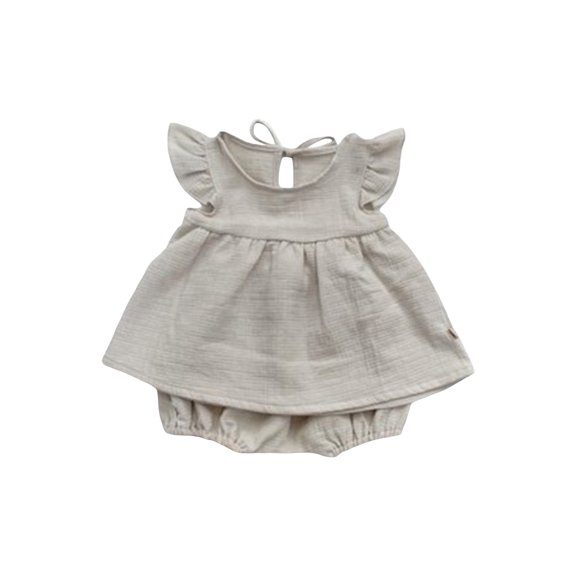 Wassery Baby Girls Summer Dress Toddle Girls Solid Color Ruffled Flying Sleeve T-Shirt and Elastic Casual Shorts 2Pcs Set