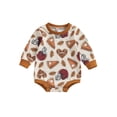 thumbnail image 1 of Wassery Baby Girls Thanksgiving Sweatshirt Rompers Infant Girl Jumpsuit Long Sleeve Flower Pumpkin Print Pullovers Bodysuits 3M 6M 12M 18M Newborn Fall Casual Clothes, 1 of 8