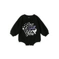 thumbnail image 1 of Wassery Baby Halloween Outfits for Boys Girls 6M 12M 18M 24M Newborn Sweatshirt Bodysuits LetterWitch Hat Print Round Neck Long Sleeve Onesie Romper Infant Fall Clothes, 1 of 9