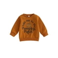 thumbnail image 1 of Wassery Baby Halloween Sweatshirt Long Sleeve Pumpkin Letter Print Pullovers Tops 6M 12M 18M 24M 3T Toddler Girl Boy Autumn Clothes, 1 of 8