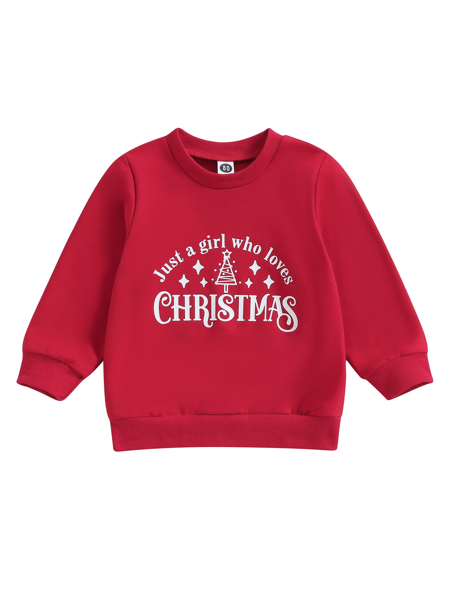 Wassery Christmas Baby Girl Boy Sweatshirt Tree/Santa/Coffee/Red Truck