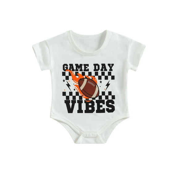 Wassery Infant Baby Girls Boys Summer Rompers Letters Print Short Sleeve Crew Neck Jumpsuit Newborn Unisex Bodysuits 0-18M