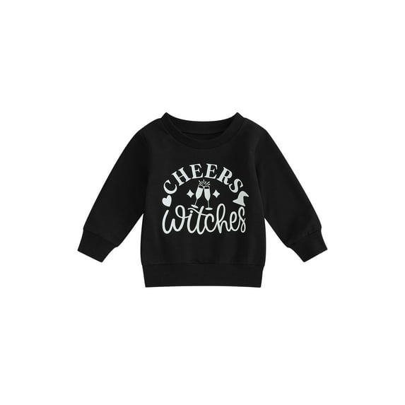 Wassery Infant Baby Halloween Clothes for Boys Girls Toddler Autumn Winter Sweatshirts Long Sleeve Round Neck Pumpkin Spider Web Letter Print Pullovers Tops Halloween Costume 6M-4Y