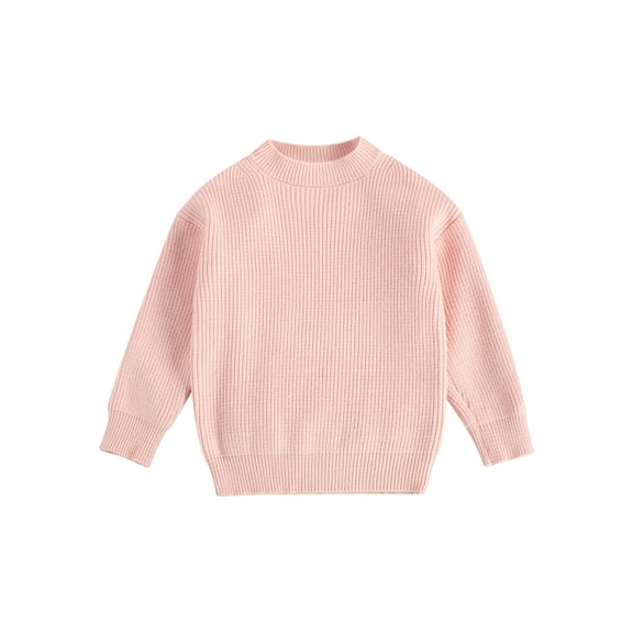 Wassery Kid Girl Boy Knit Sweater Newborn Long Sleeve Knitted Sweater Toddler Baby Fall Winter Loose Fit Pullover Sweater for Boys Girls 6M 12M 2T 3T 4T 5T 6T