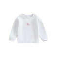 thumbnail image 1 of Wassery Kids Girl Fall Sweatshirts 6M 12M 18M 24M 3T 4T Toddler Baby Girl Casual Autumn Clothes Long Sleeve Crewneck Floral Embroidery Pullover Tops, 1 of 9