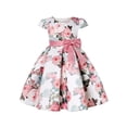 thumbnail image 1 of Wassery Kids Girl’s Dresses 3T 4T 5T 6T 7T 8T 9T 10T Little Girl Short Sleeve Floral Bowknot Summer A-line Dress Formal Clothes, 1 of 8