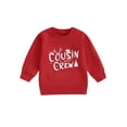 thumbnail image 1 of Wassery Kids Girls Boys Christmas Sweatshirts Toddler Girls Boys Letter Print Crew Neck Long Sleeve Pullovers Tops 6M 12M 18M 24M 2T 3T 4T  Baby Fall Winter Casual Clothes, 1 of 8
