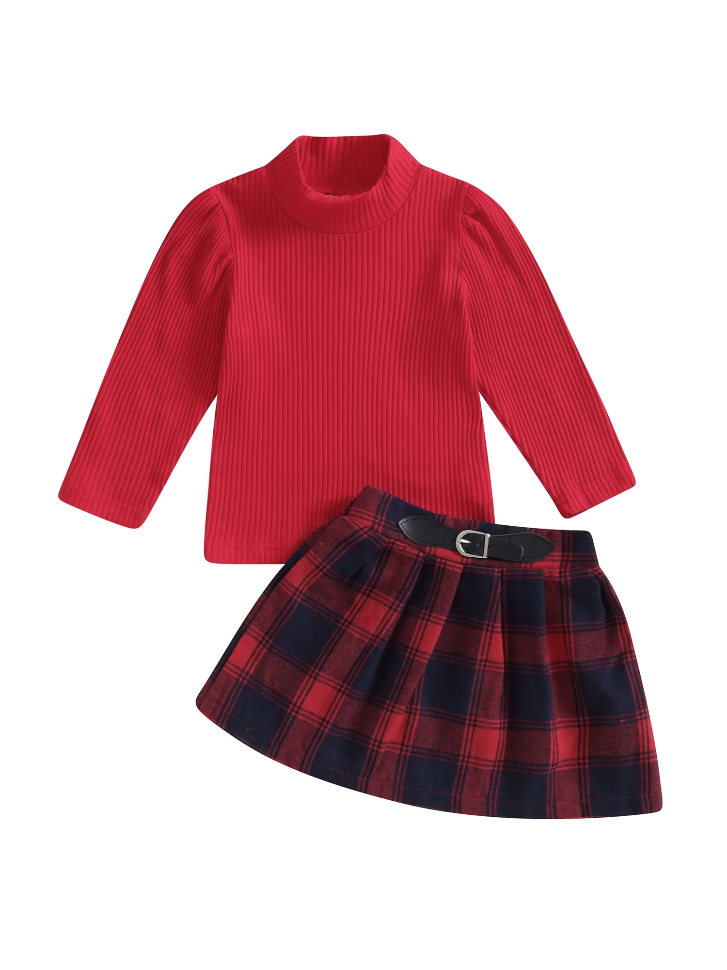 Wassery Little Girls Autumn Skirt Outfits 6M 1T 2T 3T 4T 5T Kids