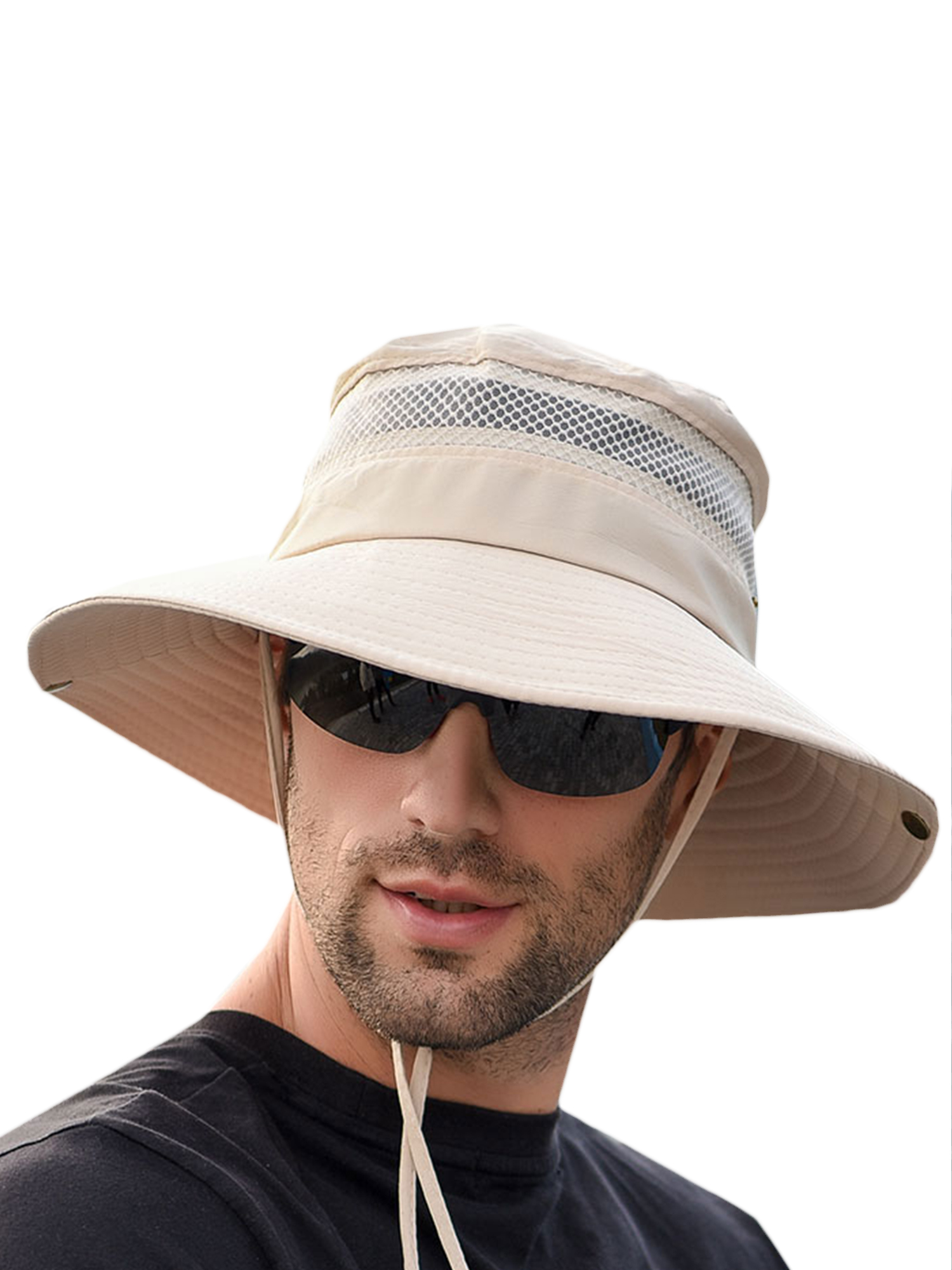 Wassery Mens Summer Sun Hat Bucket Fishing Hiking Cap Wide Brim UV  Protection Hat
