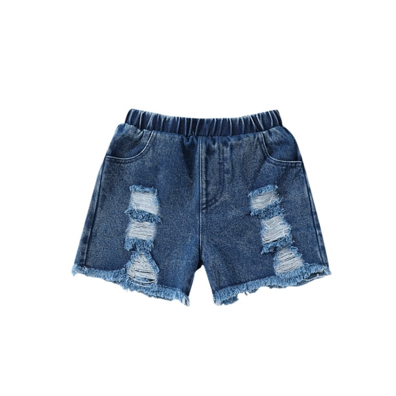 Wassery Toddler Baby Boy Girl Denim Shorts 1 2 3 4 5 Years Kids Stretch Ripped Raw Hem Jean Shorts Summer Shorts Casual Streetwear