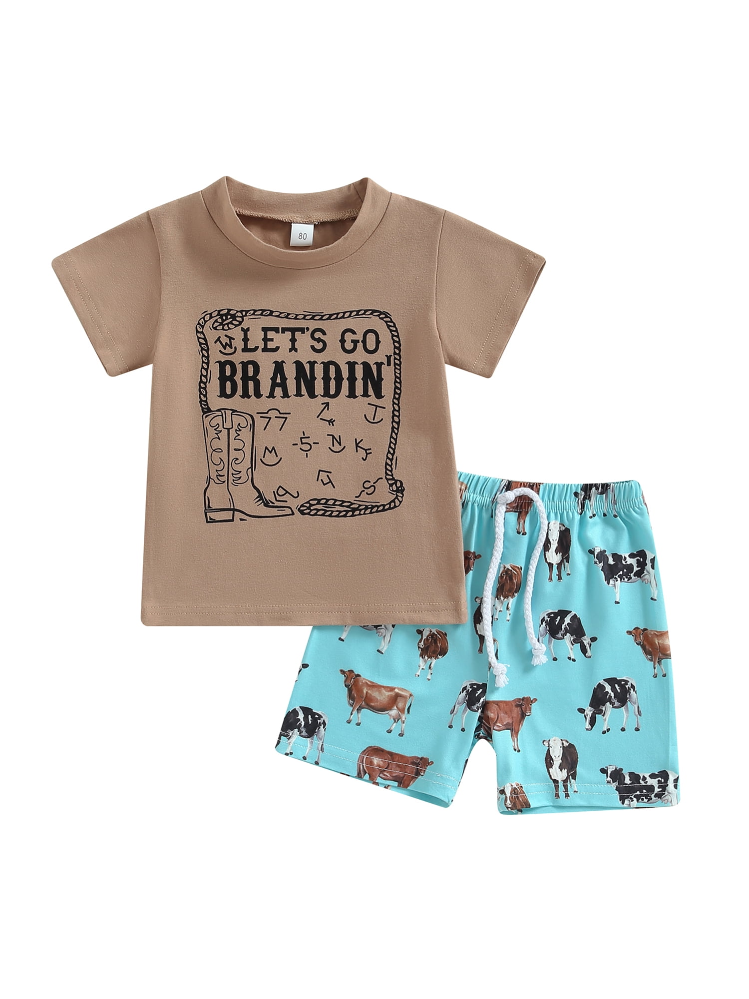 Wassery Toddler Baby Boy Western Clothes 6M 12M 2T 3T 4T Kids Short