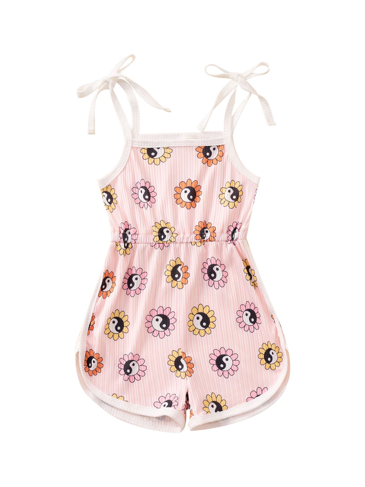 Wassery Toddler Baby Girl Clothes Romper Floral Print Strap Sleeveless