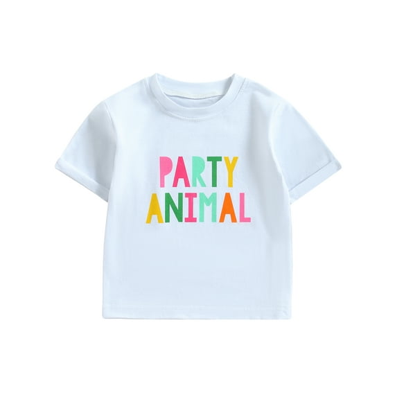 Wassery Toddler Baby Girls Boys Romper Colorful Letter Print Short Sleeve Crew Neck Jumpsuits Summer Newborn Unisex Bodysuits 0-5T