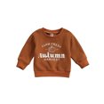thumbnail image 1 of Wassery Toddler Boys Girls Fall Clothes Kids Halloween Outfits Long Sleeve Pumpkin Letter Print Sweatshirt 12M-5T, 1 of 6