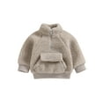 thumbnail image 1 of Wassery Toddler Boys Girls Fleece Jacket Infant Winter Warm Outerwear Long Sleeve Stand Collar Coat 3M-3T, 1 of 9