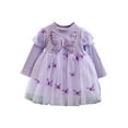 thumbnail image 1 of Wassery Toddler Girl Casual A-Line Dress Baby Little Girl Long Sleeves Butterfly Print Princess Dress 9M 12M 18M 24M 3T 4T Kids Girls Fall Party Dress, 1 of 8