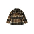 thumbnail image 1 of Wassery Toddler Kids Boys Girls Plaid Shirt Outwear Button Jacket Coat Toddler Baby Winter Warm Jacket Cardigan Tops 1-6 Years, 1 of 8