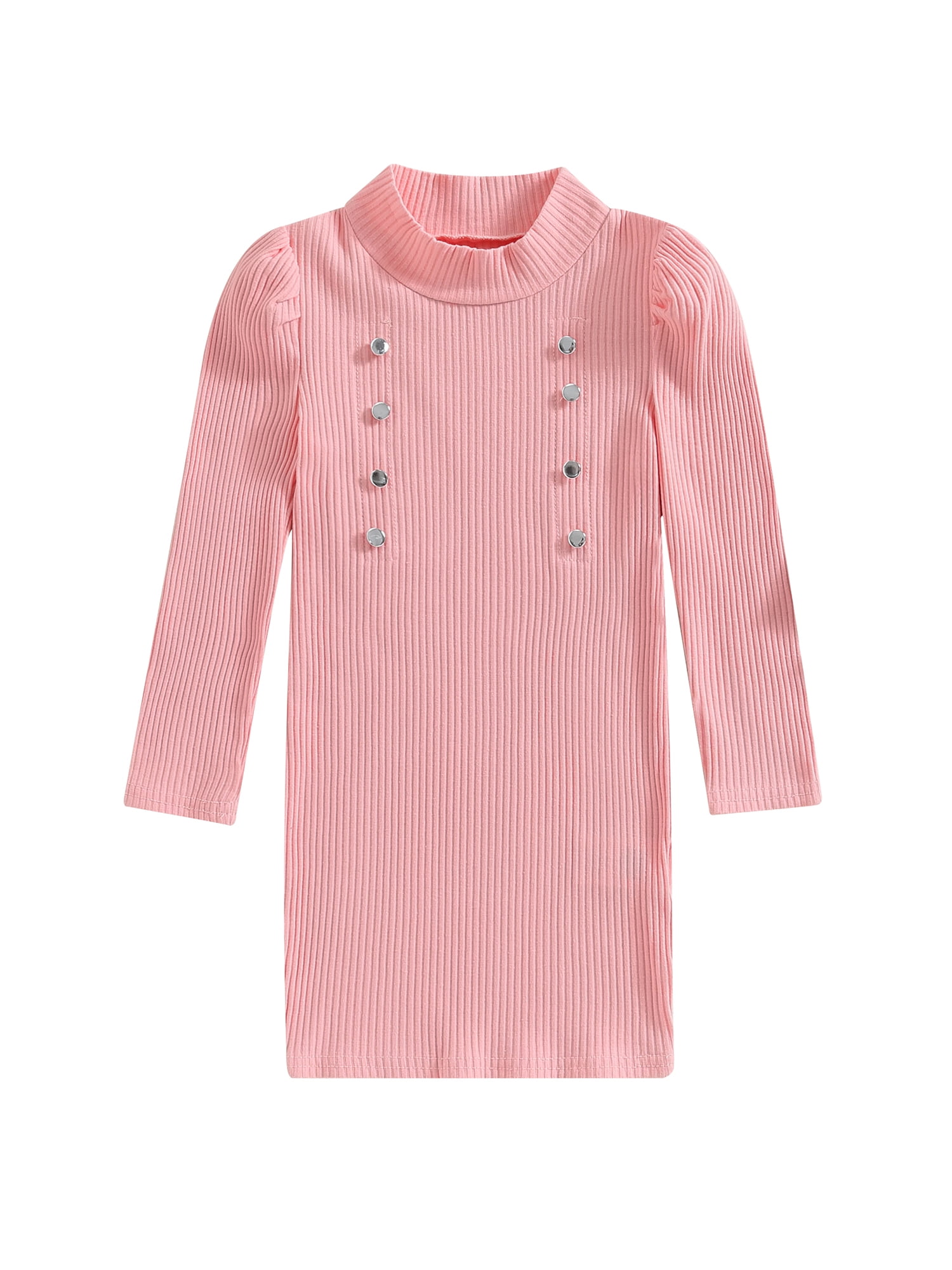 Wassery Toddler Kids Girls Sweater Dresses Little Girls Solid Long