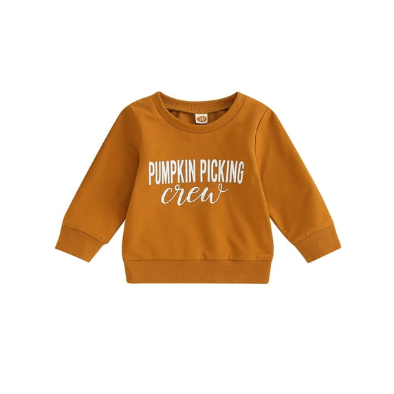 Wassery Toddler Thanksgiving Sweatshirts Long Sleeve Round Neck Pumpkin Pie Letter Print Pullovers Tops 6M 12M 18M 24M 3T 4T Infant Baby Fall Clothes for Boys Girls