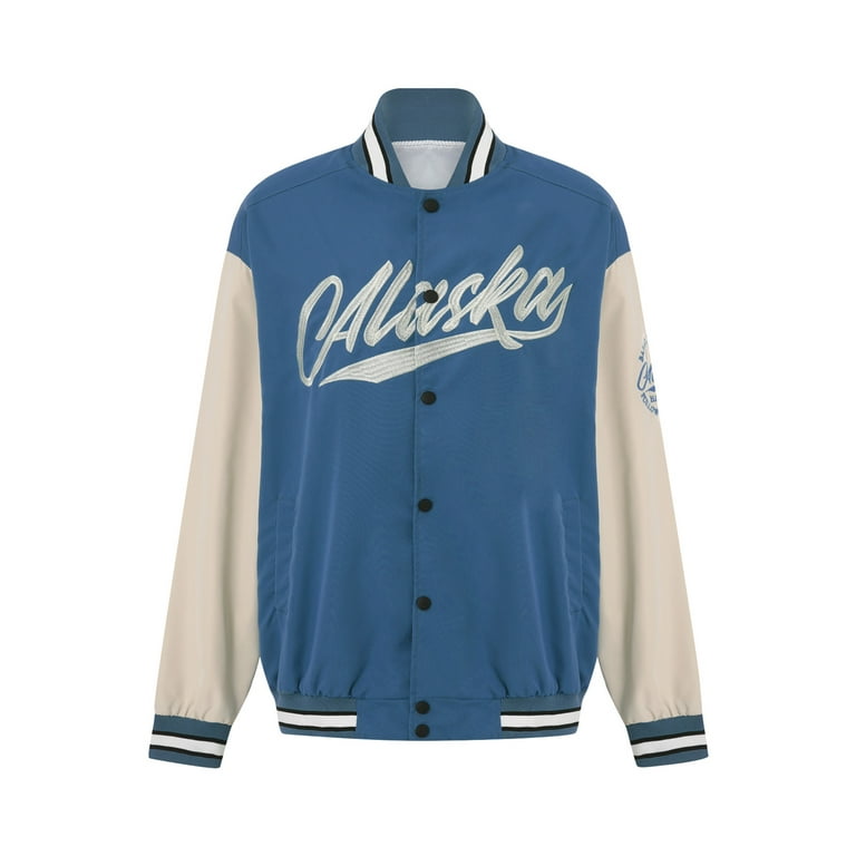 Wassery Vintage Baseball Jackets for Women 90s Long Sleeve Color
