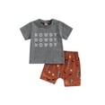 thumbnail image 1 of Wassery Western Baby Boy Summer Clothes 6 12 18 24 Months Infant Cow Print Short Sleeve T-Shirt Top Shorts Set 2Pcs Toddler Cowboy Outfits, 1 of 9