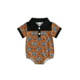 thumbnail image 1 of Wassery Western Baby Boys Summer Clothes 3 6 12 18 Months Infant Romper Jumpsuit Casual Western Cowboy Print Lapel Short Sleeve Bodysuit One Piece for Newborn 0-18M, 1 of 8