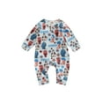 thumbnail image 1 of Wassery Western Infant Baby Girls Boys Romper Letter Animals Boots Cactus Print Long Sleeve Round Neck Jumpsuits Newborn Autumn Onesie Bodysuits 0-18 Months, 1 of 9