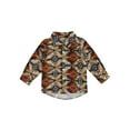 thumbnail image 1 of Wassery Western Toddler Autumn Clothes 6M 12M 18M 24M 3T 4T Baby Boy Long Sleeve Lapel Pattern Print Shirt Tops Cowboy Country Clothing 6M-4T, 1 of 8