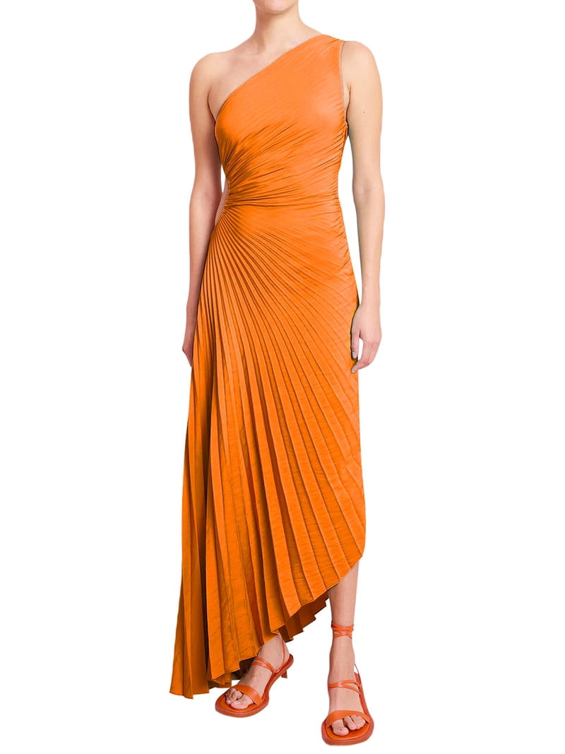 Wassery Women Evening Party Long Dress Elegant Maxi Dress Sexy One Shoulder  Sleeveless Cut Out Pleated Bodycon Slit Dress Cocktail Formal Party -  Walmart.com