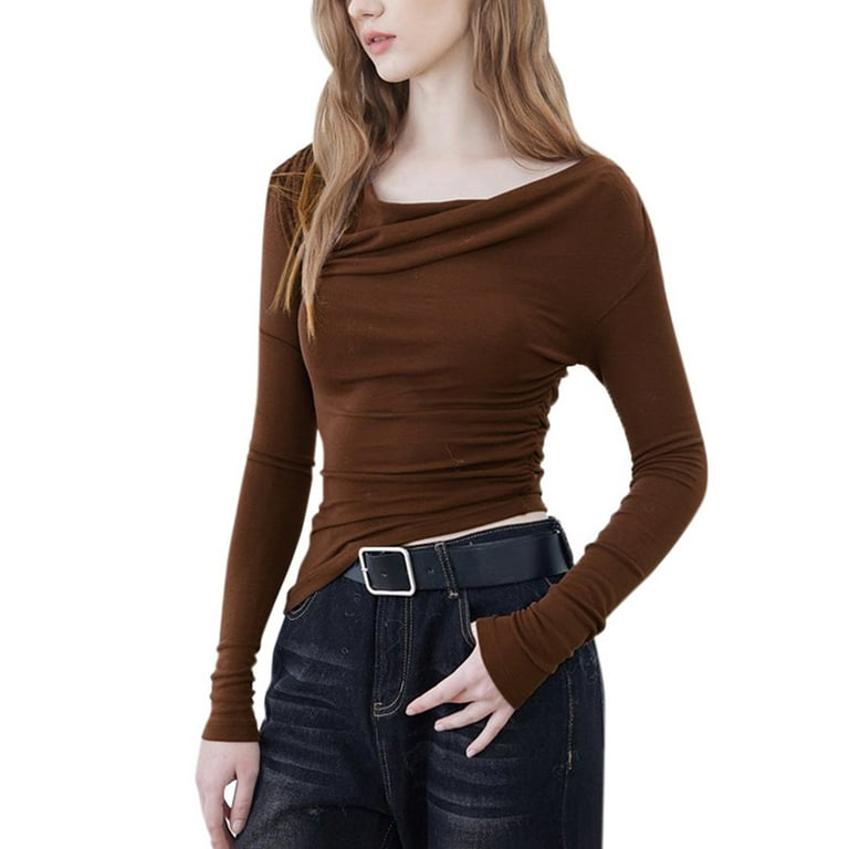 Casual Solid Oblique Collar T-Shirts(7 Colors) Casual Solid Oblique Collar T-Shirts(7 Colors)
