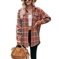 thumbnail image 1 of Wassery Women Plaid Shirts Long Sleeve Turn-Down Collar Button Down Tie Knot Blouses Spring Fall Casual Loose Tops Streetwear, 1 of 7