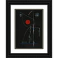 thumbnail image 1 of Wassily Kandinsky 11x14 Black Ornate Wood Framed Double Matted Museum Art Print Titled: Red Accent (1938), 1 of 5